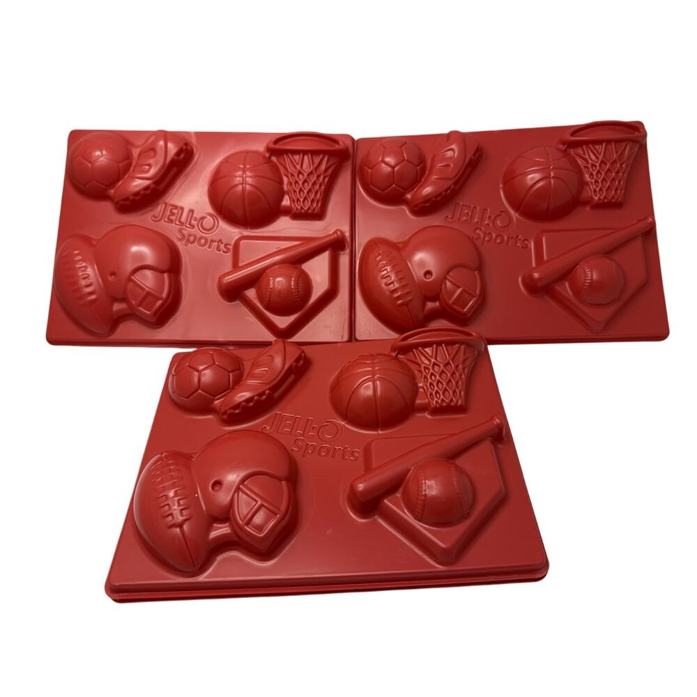 VTG Jello Sports Jigglers Football-Soccer-Baseball-Basketball (Set of 4)